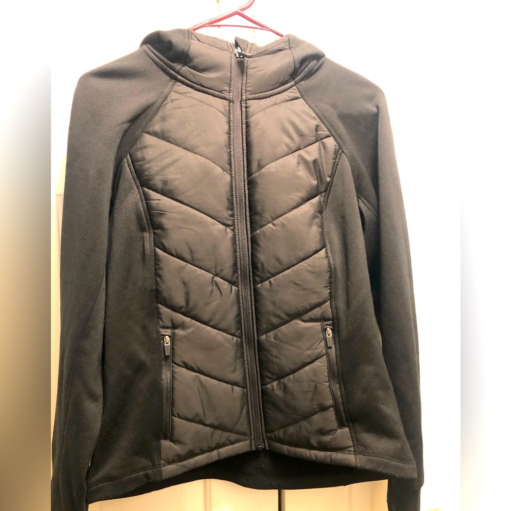 Jockey Women’s Black Puffer Winter hoodie Jacket Size Small